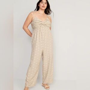 Beige Polka Dot Jumpsuit - Old Navy - NWT - Size 3X